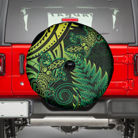 New Zealand Lizard Spare Tire Cover Silver Fern Aotearoa Maori Green Version LT14 - Polynesian Pride