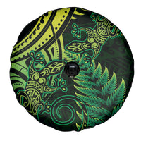 New Zealand Lizard Spare Tire Cover Silver Fern Aotearoa Maori Green Version LT14 - Polynesian Pride