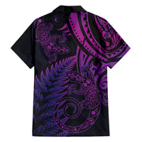New Zealand Lizard Hawaiian Shirt Silver Fern Aotearoa Maori Purple Version LT14 - Polynesian Pride