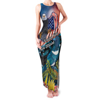 Personalised United States And New Zealand Family Matching Tank Maxi Dress and Hawaiian Shirt USA Eagle With Kowhai Aotearoa Tui Bird