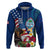 Personalised United States And Guam Hoodie USA Eagle With Guahan Seal Tropical Vibes