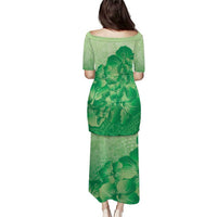 Aloha Hawaii Molokai Island Puletasi Hibiscus Tribal Honu Hawaiian Tattoo Green