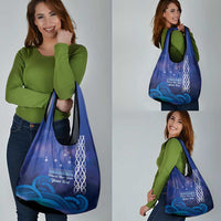 Personalised Matariki New Zealand Grocery Bag Maori New Year Galaxy Koru Pattern