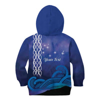 Personalised Matariki New Zealand Kid Hoodie Maori New Year Galaxy Koru Pattern