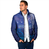 Personalised Matariki New Zealand Padded Jacket Maori New Year Galaxy Koru Pattern - Polynesian Pride