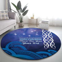 Personalised Matariki New Zealand Round Carpet Maori New Year Galaxy Koru Pattern