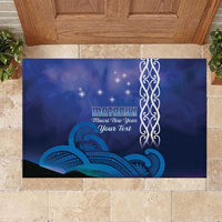 Personalised Matariki New Zealand Rubber Doormat Maori New Year Galaxy Koru Pattern