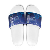 Personalised Matariki New Zealand Slide Sandals Maori New Year Galaxy Koru Pattern - Polynesian Pride