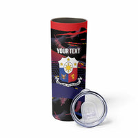 Philippines Sun Tattoo Skinny Tumbler Feathers Filipinas Grunge Style Black LT14 - Polynesian Pride