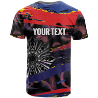 Philippines Sun Tattoo T Shirt Feathers Filipinas Grunge Style Black LT14 - Polynesian Pride