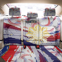 Philippines Sun Tattoo Back Car Seat Cover Feathers Filipinas Grunge Style White