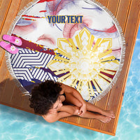 Philippines Sun Tattoo Beach Blanket Feathers Filipinas Grunge Style White LT14 - Polynesian Pride
