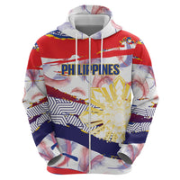 Philippines Sun Tattoo Hoodie Feathers Filipinas Grunge Style White LT14 - Polynesian Pride