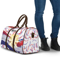 Philippines Sun Tattoo Travel Bag Feathers Filipinas Grunge Style White