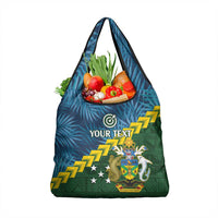Personalised Solomon Islands Darts Grocery Bag Tropical Leaves Melanesian Pattern LT14 1-pack One Size Green - Polynesian Pride