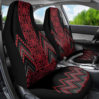 Red Aotearoa Mangopare Kowhaiwhai and Niho Taniwha Car Seat Cover Maori New Zealand