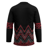 Red Aotearoa Mangopare Kowhaiwhai Niho Taniwha Hockey Jersey Maori New Zealand - Polynesian Pride
