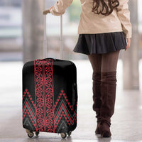 Red Aotearoa Mangopare Kowhaiwhai and Niho Taniwha Luggage Cover Maori New Zealand