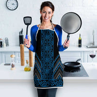 Blue Aotearoa Mangopare Kowhaiwhai Niho Taniwha Apron Maori New Zealand - Polynesian Pride