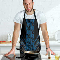 Blue Aotearoa Mangopare Kowhaiwhai Niho Taniwha Apron Maori New Zealand - Polynesian Pride