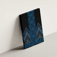 Blue Aotearoa Mangopare Kowhaiwhai and Niho Taniwha Canvas Wall Art Maori New Zealand