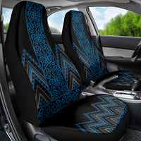 Blue Aotearoa Mangopare Kowhaiwhai and Niho Taniwha Car Seat Cover Maori New Zealand