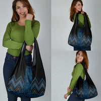 Blue Aotearoa Mangopare Kowhaiwhai and Niho Taniwha Grocery Bag Maori New Zealand