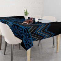 Blue Aotearoa Mangopare Kowhaiwhai and Niho Taniwha Tablecloth Maori New Zealand