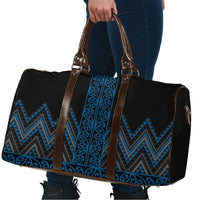 Blue Aotearoa Mangopare Kowhaiwhai Niho Taniwha Travel Bag Maori New Zealand - Polynesian Pride