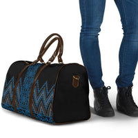 Blue Aotearoa Mangopare Kowhaiwhai Niho Taniwha Travel Bag Maori New Zealand - Polynesian Pride