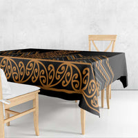 Gold Aotearoa Mangopare Kowhaiwhai and Niho Taniwha Tablecloth Maori New Zealand