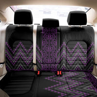 Purple Aotearoa Mangopare Kowhaiwhai and Niho Taniwha Back Car Seat Cover Maori New Zealand