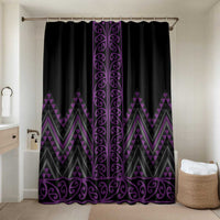 Purple Aotearoa Mangopare Kowhaiwhai Niho Taniwha Bathroom Set Maori New Zealand - Polynesian Pride