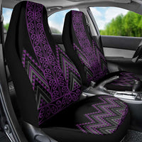 Purple Aotearoa Mangopare Kowhaiwhai and Niho Taniwha Car Seat Cover Maori New Zealand