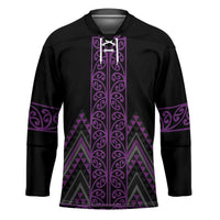Purple Aotearoa Mangopare Kowhaiwhai Niho Taniwha Hockey Jersey Maori New Zealand - Polynesian Pride