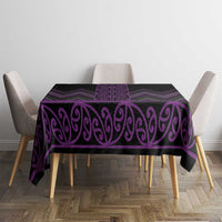 Purple Aotearoa Mangopare Kowhaiwhai and Niho Taniwha Tablecloth Maori New Zealand