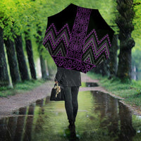 Purple Aotearoa Mangopare Kowhaiwhai Niho Taniwha Umbrella Maori New Zealand - Polynesian Pride
