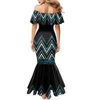 Paua Shell Aotearoa Mangopare Kowhaiwhai and Niho Taniwha Family Matching Mermaid Dress and Hawaiian Shirt Maori New Zealand