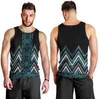 Paua Shell Aotearoa Mangopare Kowhaiwhai and Niho Taniwha Men Tank Top Maori New Zealand