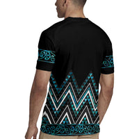 Paua Shell Aotearoa Mangopare Kowhaiwhai and Niho Taniwha Rugby Jersey Maori New Zealand