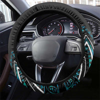 Paua Shell Aotearoa Mangopare Kowhaiwhai and Niho Taniwha Steering Wheel Cover Maori New Zealand