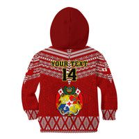Custom Tonga Rugby Kid Hoodie 2023 World Cup Tongan Kupesi Ngatu Pattern LT14 - Polynesian Pride