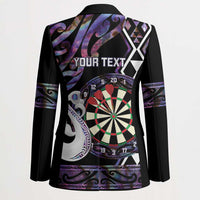 Personalised New Zealand Darts Blazer Ngutukaka Manaia Taniko Luxury Purple - Polynesian Pride