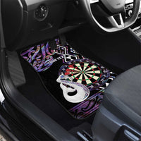 Personalised New Zealand Darts Car Mats Ngutukaka Manaia Taniko Luxury Purple - Polynesian Pride