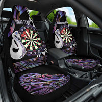 Personalised New Zealand Darts Car Seat Cover Ngutukaka Manaia Taniko Luxury Purple - Polynesian Pride