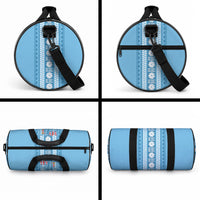 Fiji Day 1970 Duffle Bag For Fiji Ever Fiji Tapa Pattern Blue