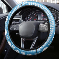 Fiji Day 1970 Steering Wheel Cover For Fiji Ever Fiji Tapa Pattern Blue