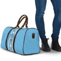 Fiji Day 1970 Travel Bag For Fiji Ever Fiji Tapa Pattern Blue