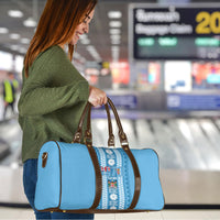 Fiji Day 1970 Travel Bag For Fiji Ever Fiji Tapa Pattern Blue
