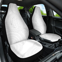 Tonga White Sunday Car Seat Cover Fakame Tongan Ngatu Turtle